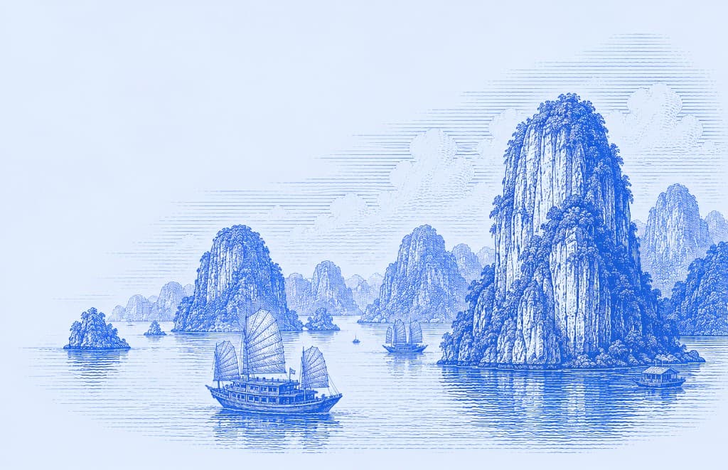 Ha Long Bay illustration
